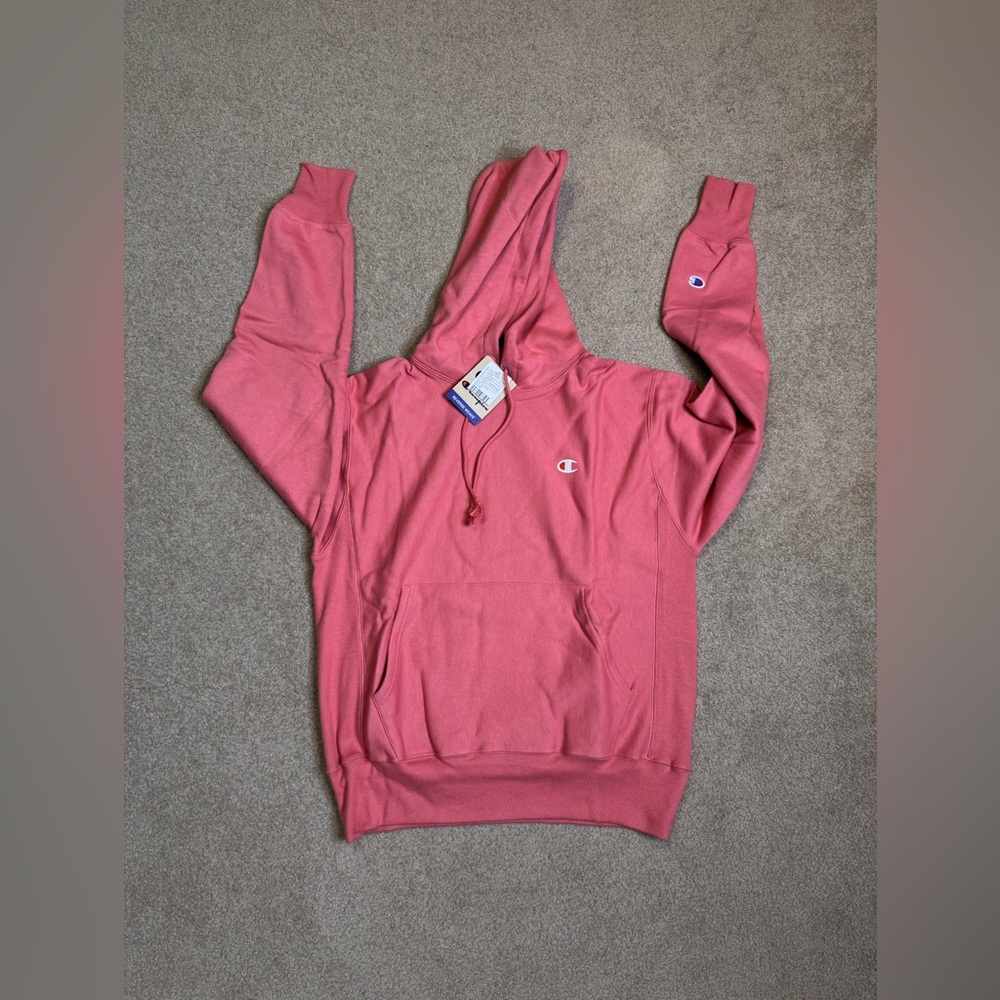 Urban Outfitters UO Champion Reverse Weave Pullover Hoodie Siesta Pink Medium